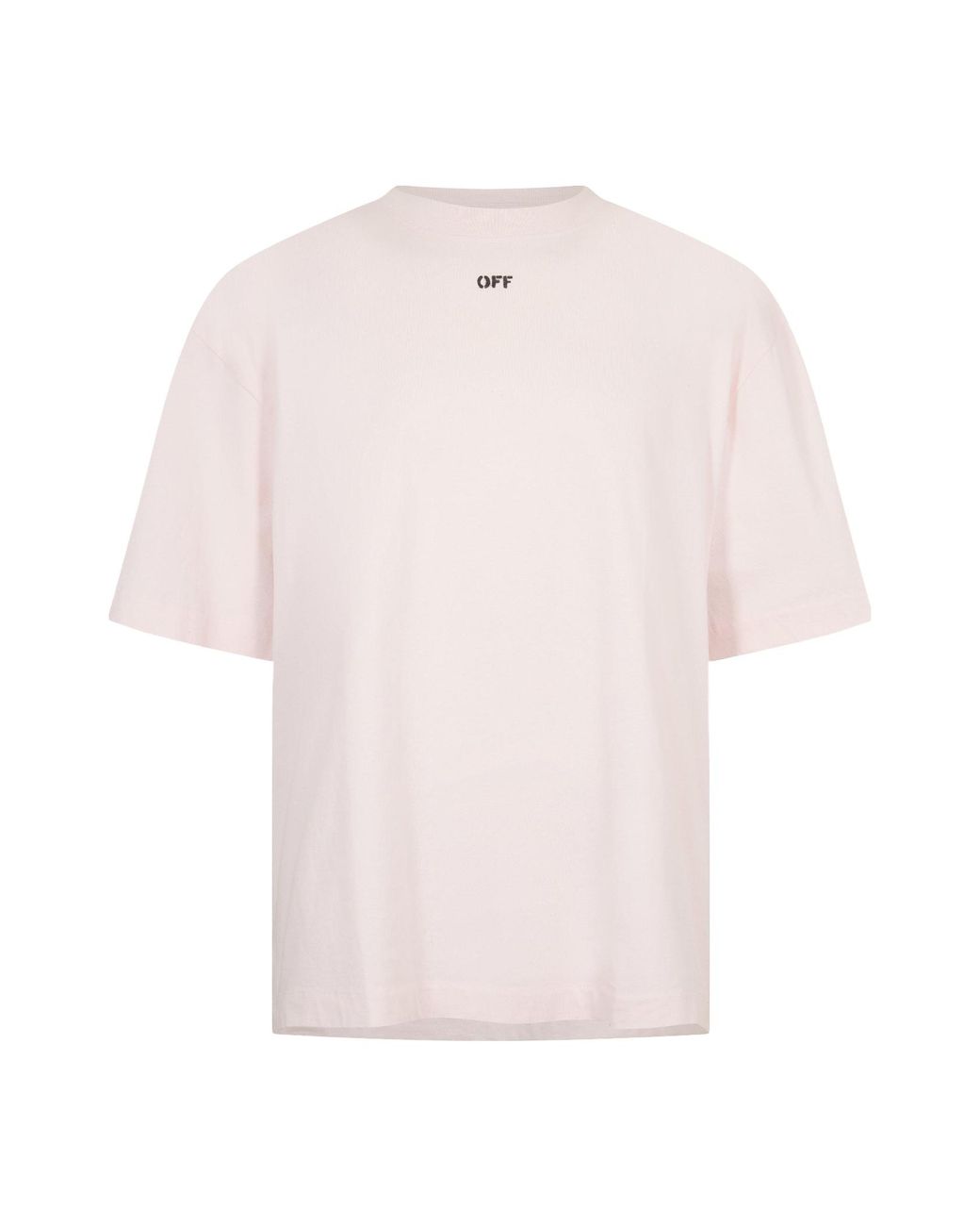 Off-White c/o Virgil Abloh Pink Paint Arrow Oversized T-Shirt for men