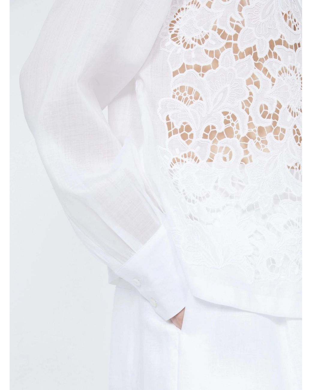 Max Mara White Studio Mstcali Embroidered Long Sleeved Shirt