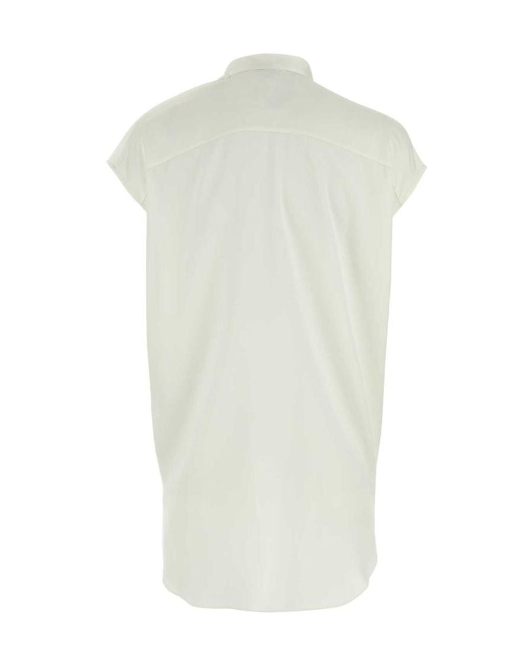 McQueen White Satin Blouse Shirt
