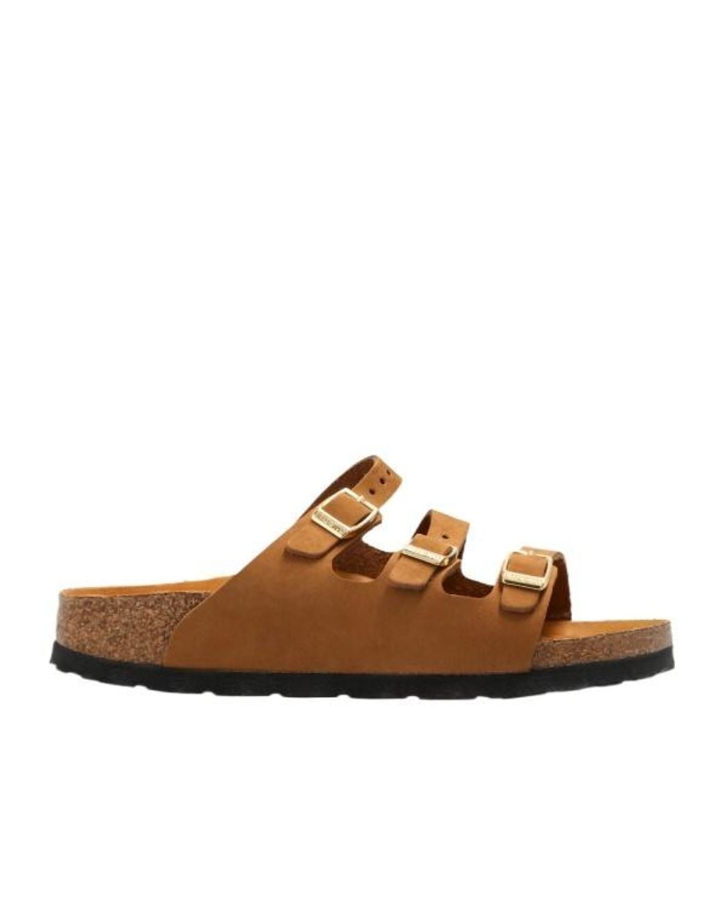 Birkenstock Brown Florida Fresh Triple-Strap Flat Sandals