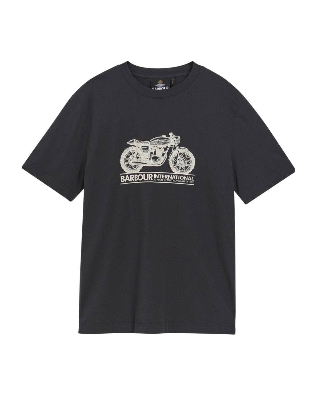 Barbour Black Graphic T-Shirt for men