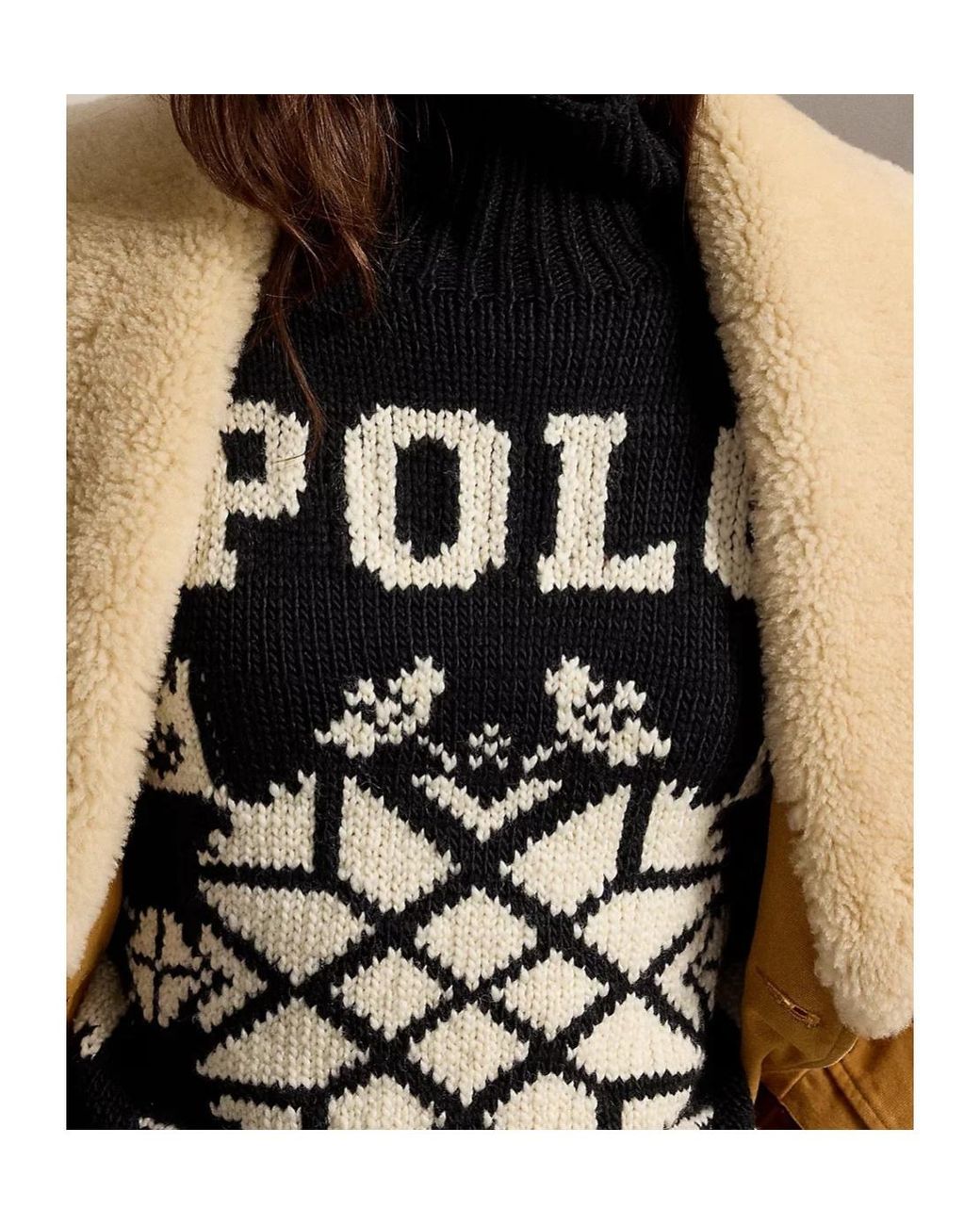 Polo Ralph Lauren Black Wool Turtleneck Sweater