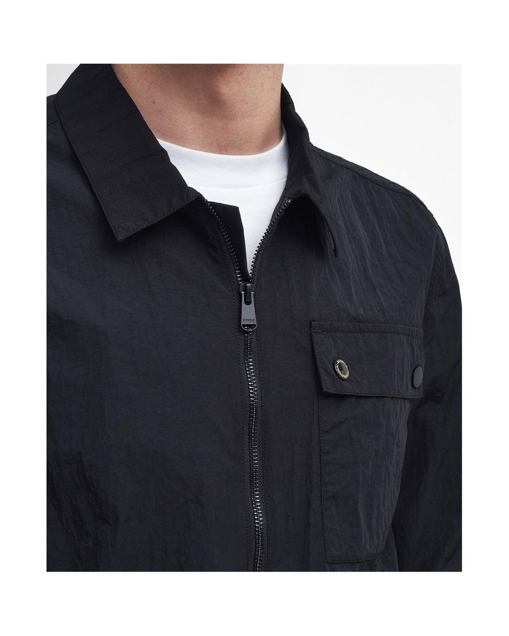 Barbour Gray Zipper Casual Jacket for men