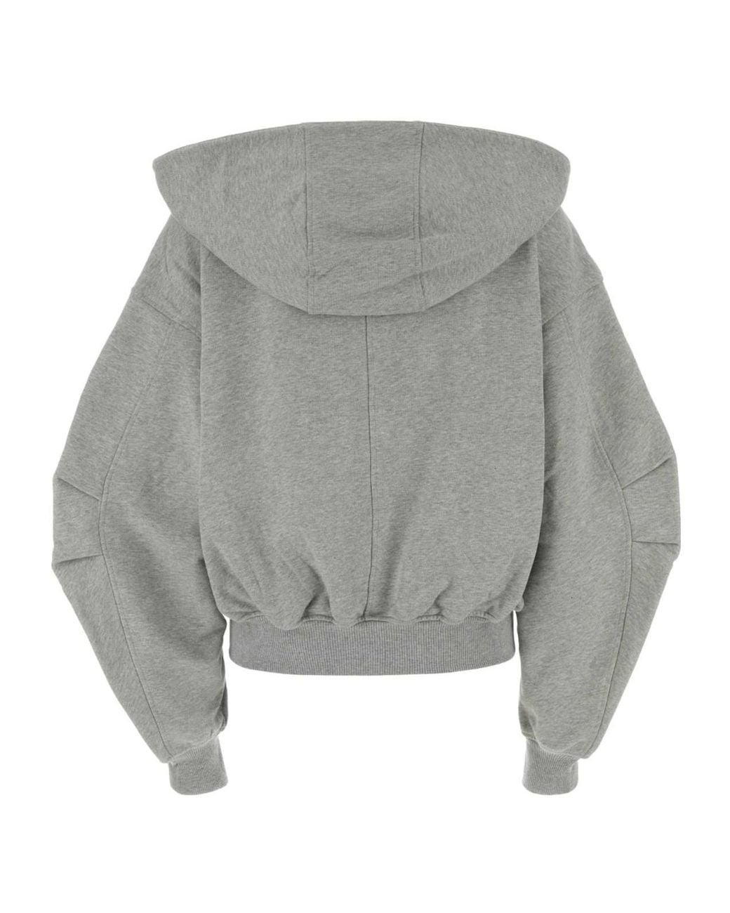 The Attico Gray The Zip-Up Hoodie