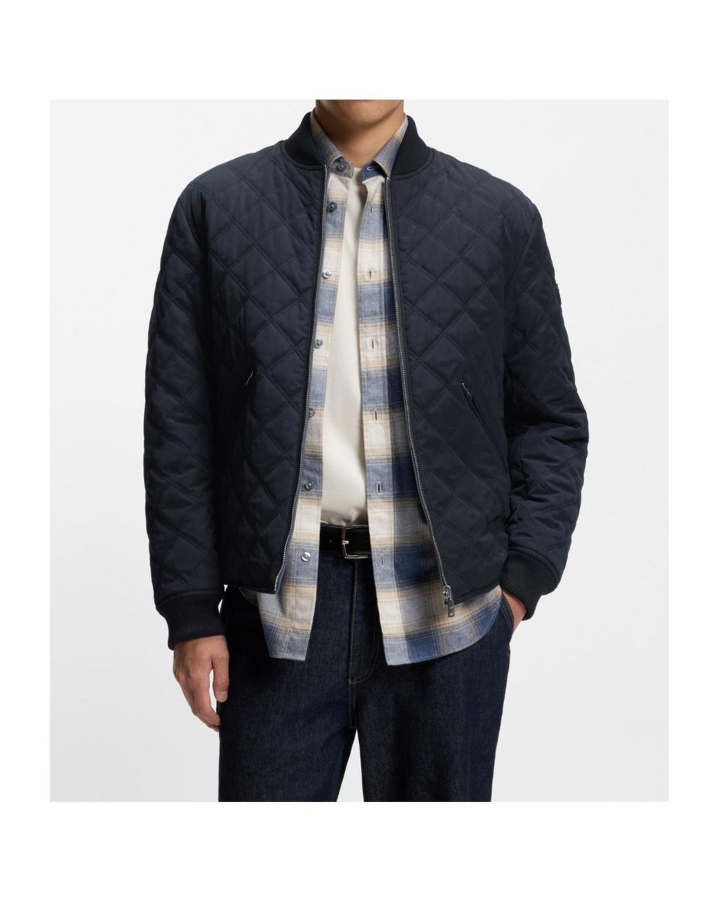 Boss Blue C Corle Reversible Hooded Jacket for men