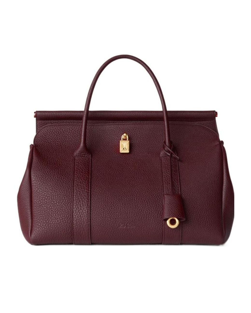 Loro Piana Purple Double-Handle Handbag