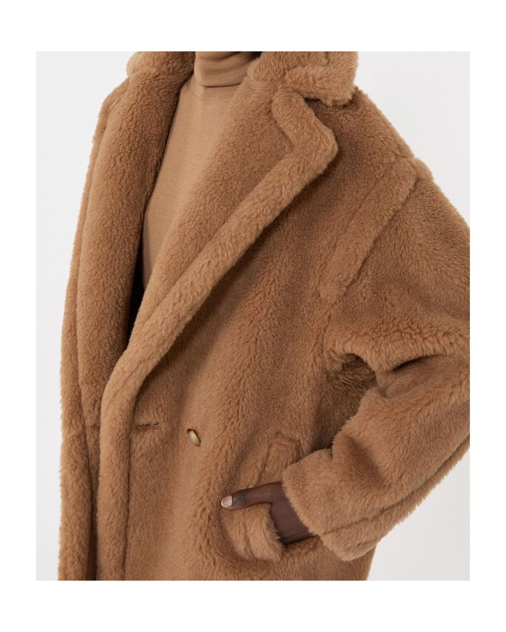 Max Mara Brown Short Teddy Bear Icon Coat