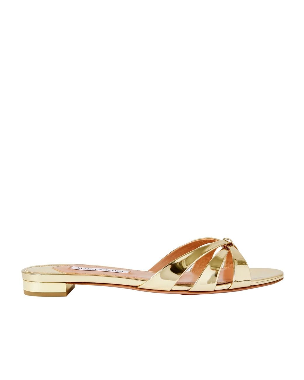 Aquazzura Metallic Tati Mirrored Sandals