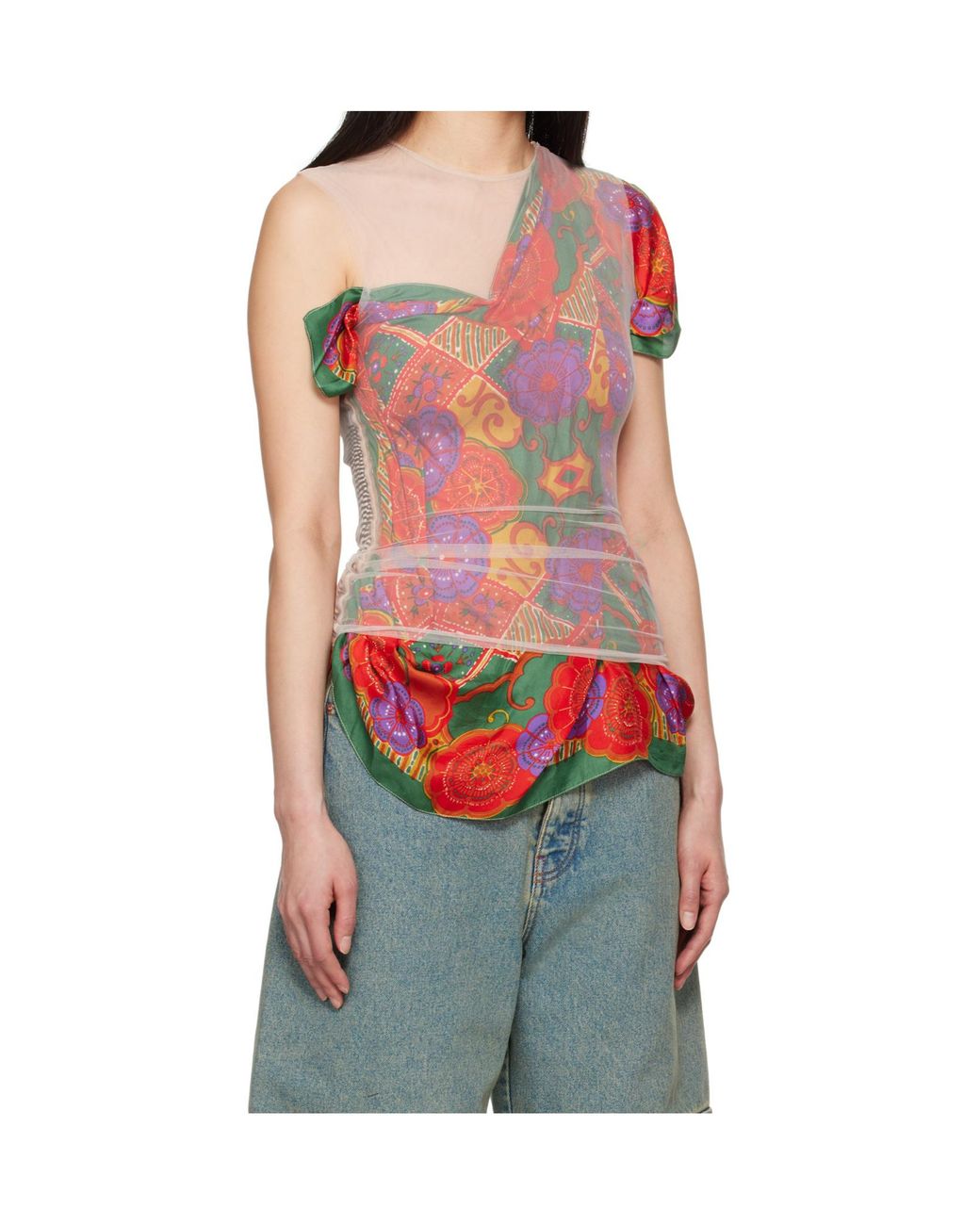 MARINE SERRE White Layered Top