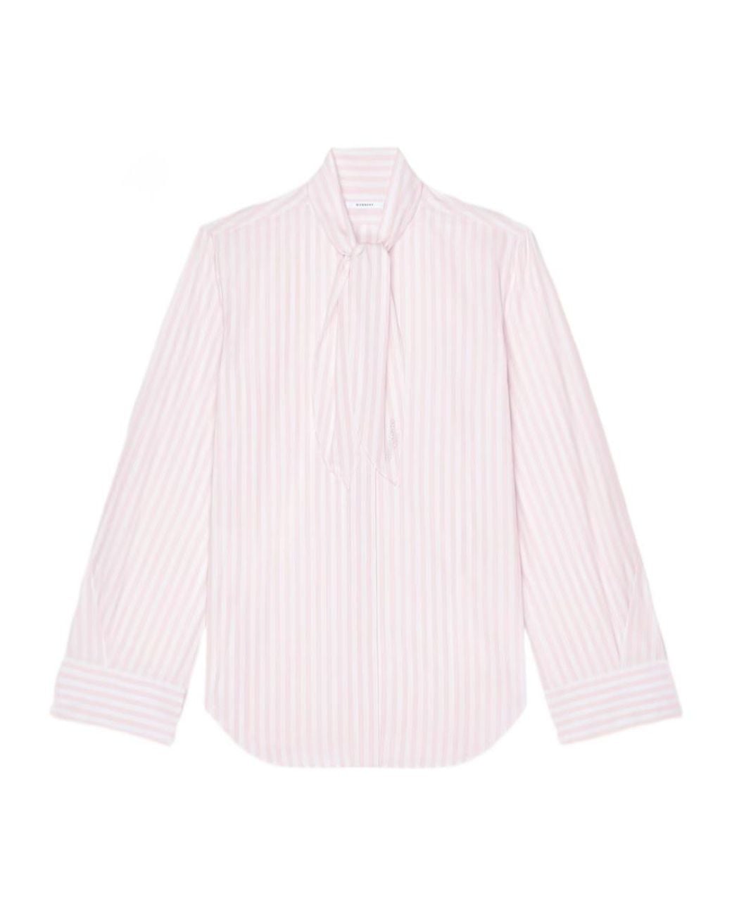 Givenchy Pink Cocoon Striped Long-Sleeve Shirt