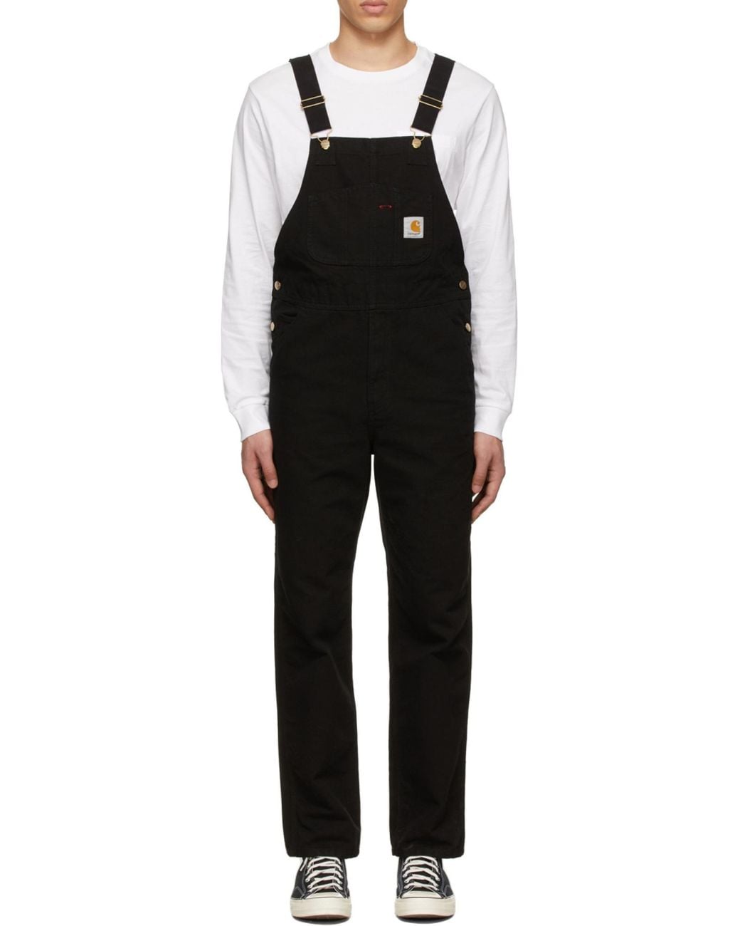 Carhartt Black Logo-Patch Overalls for men