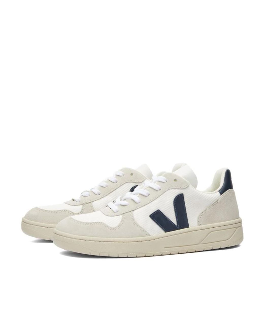 Veja White Logo Sports Shoes for men