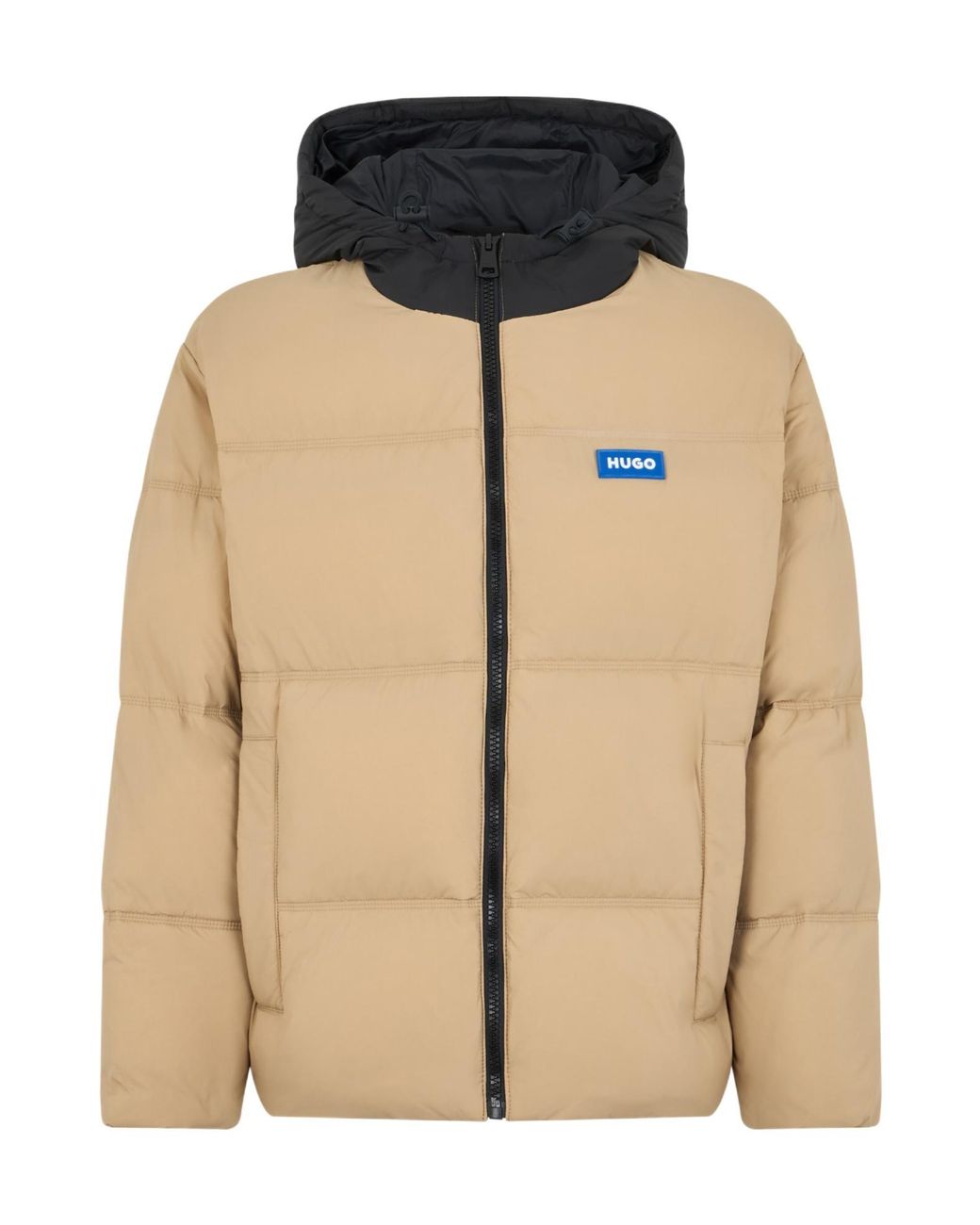 Boss Brown Hooded Padded Down Jacket for men