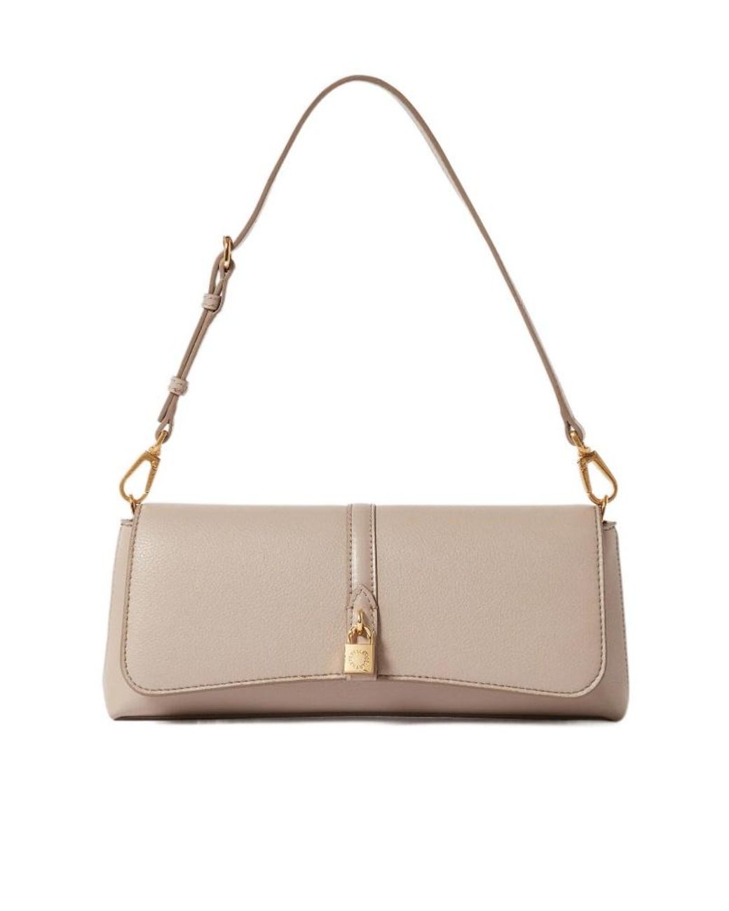 Stella McCartney Metallic Ryder Padlock-Detail Clutch Bag