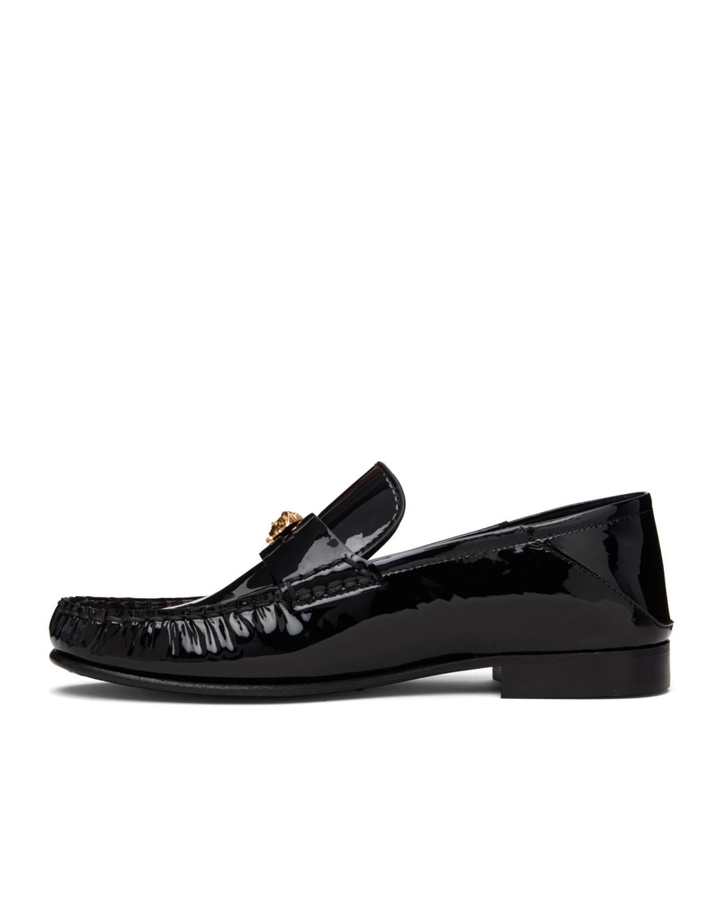 Versace Black Medusa Hardware Loafers