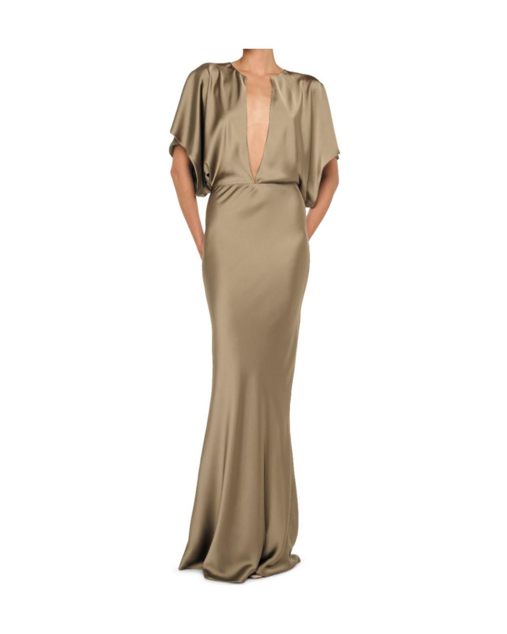 Norma Kamali Natural Obie Long Dress