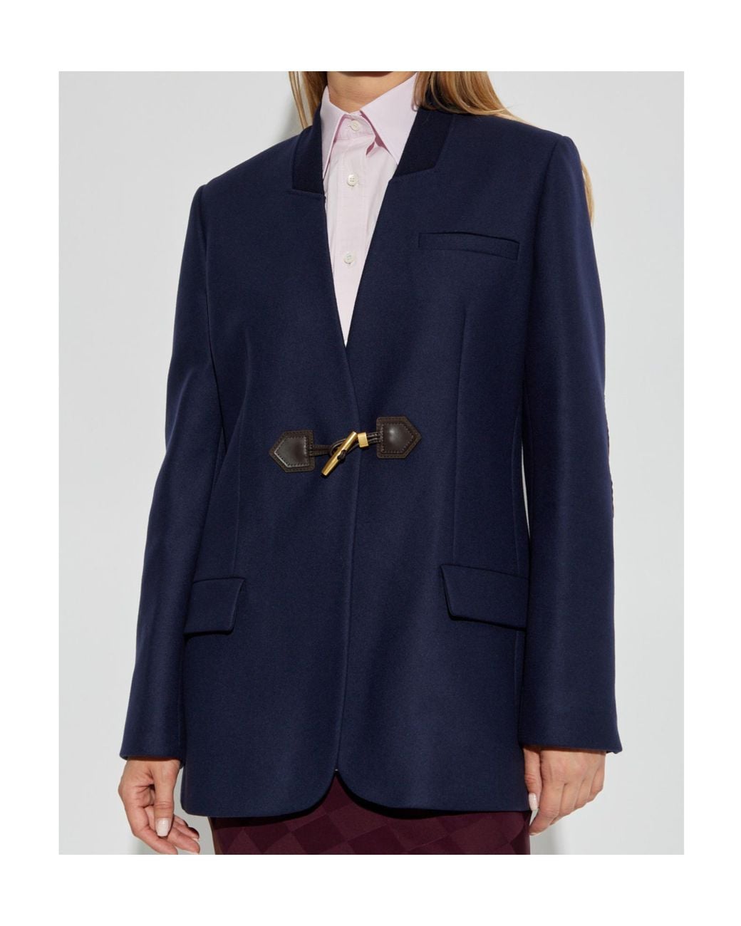 Moschino Blue Elbow-Patch Blazer