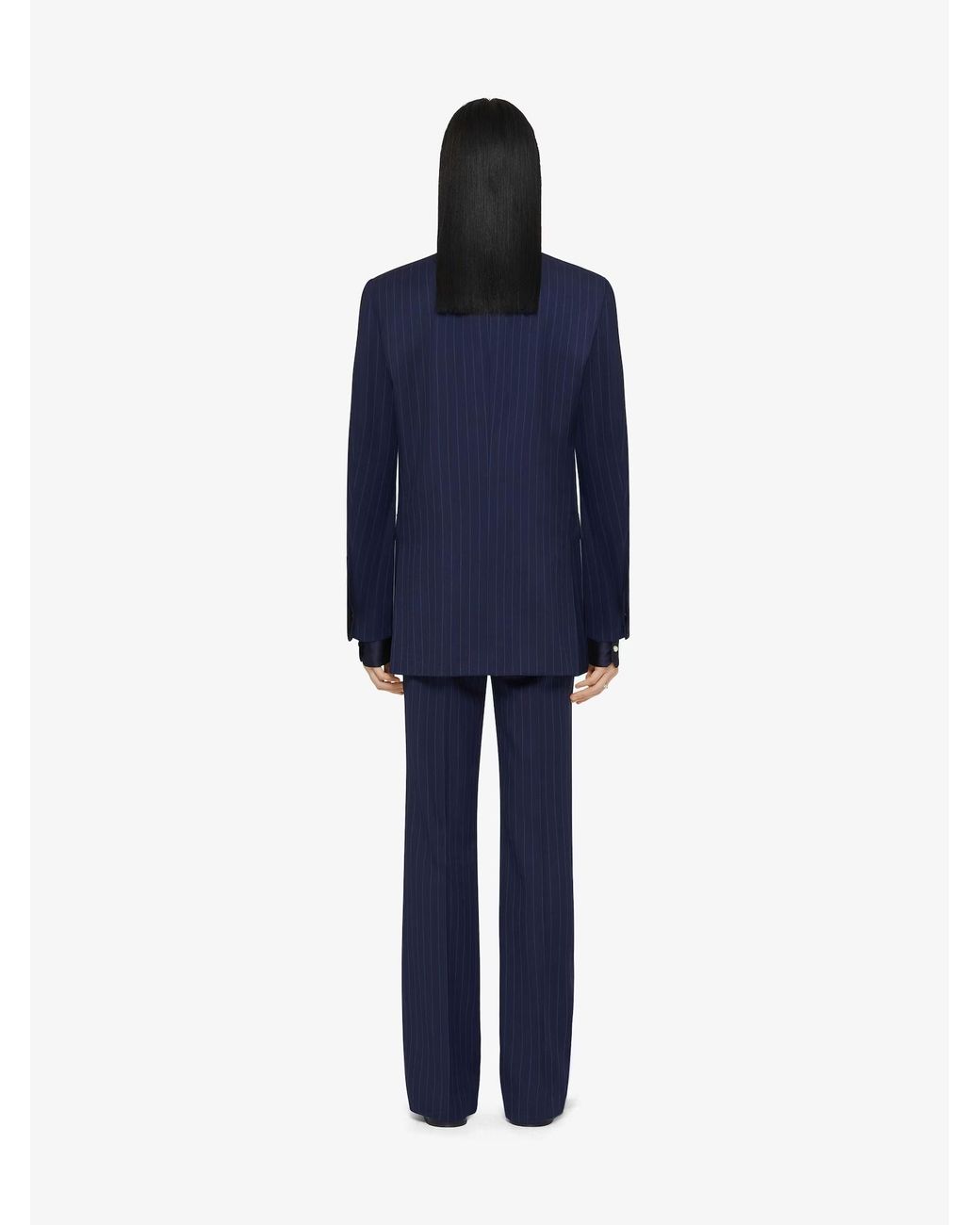 Givenchy Blue Slim Fit Striped Jacket for men