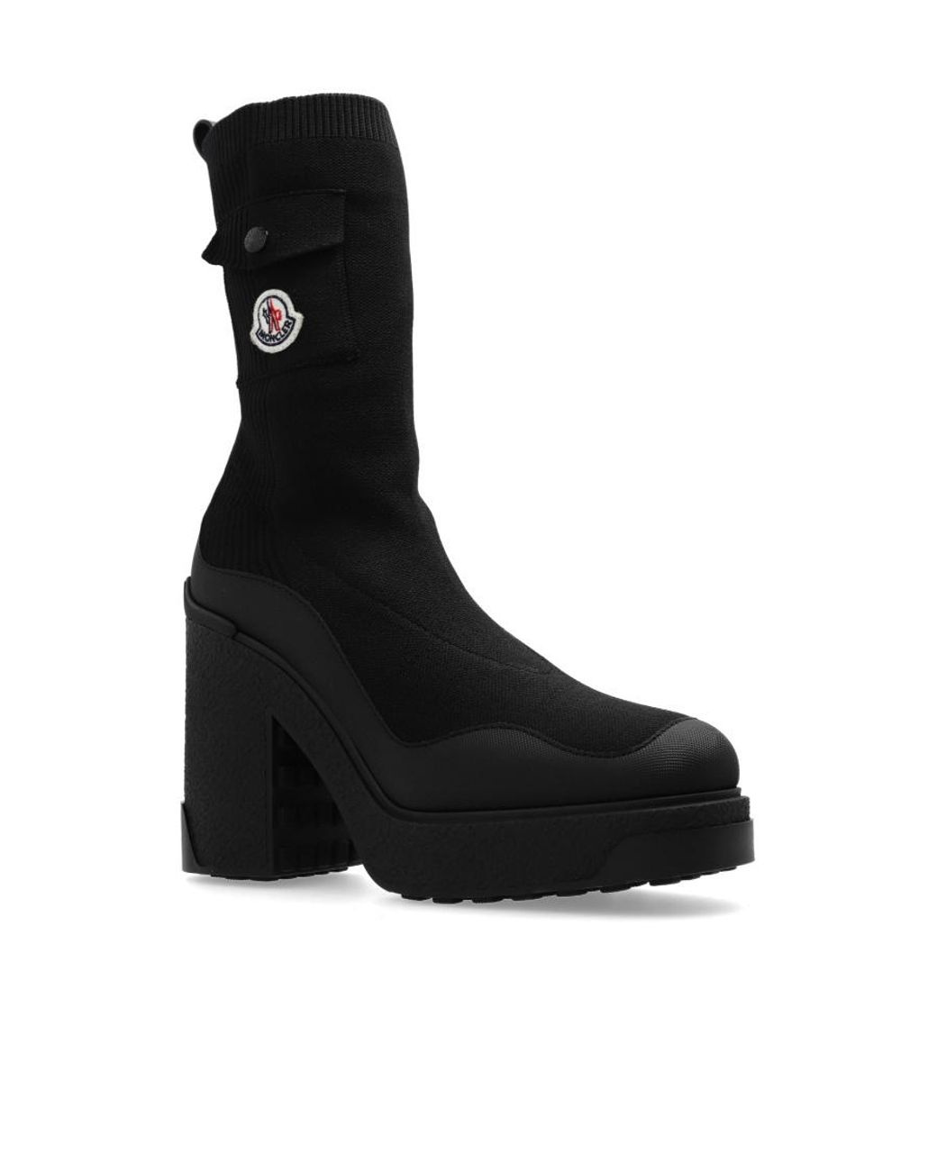 Moncler Black Splora Heeled Ankle Boots