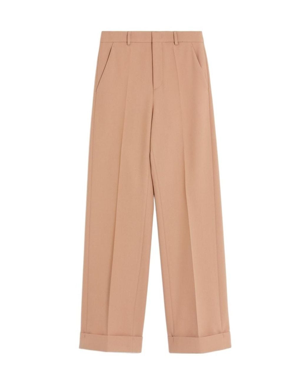 Valentino White Turn-Up Hem Tailored Trousers for men