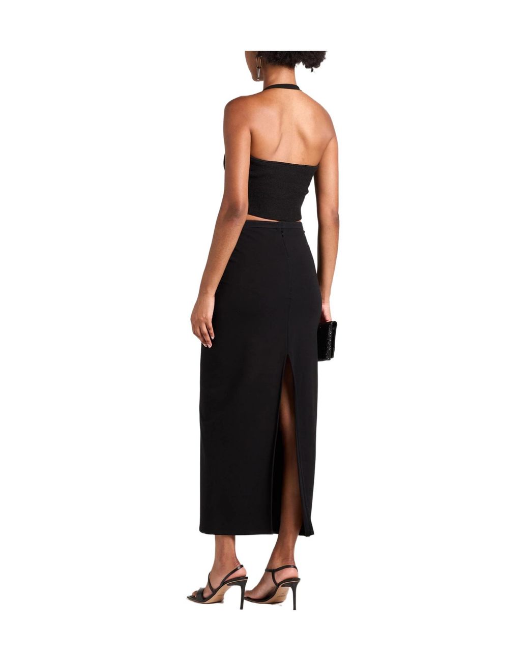 Jacquemus Black Solid-Colored Knitted Cropped Tank Top