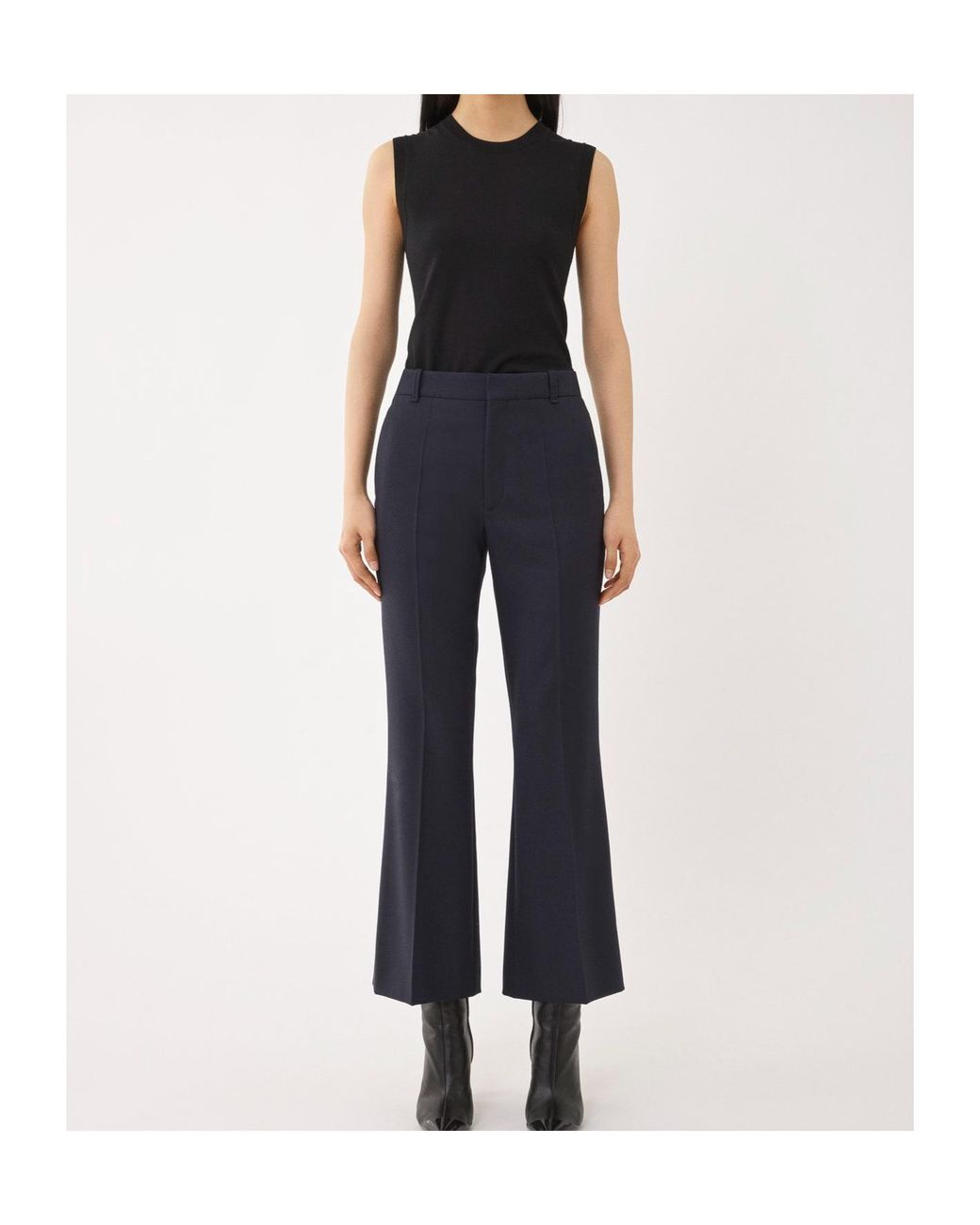 Chloé Blue Chloé Cropped Bootcut Trousers