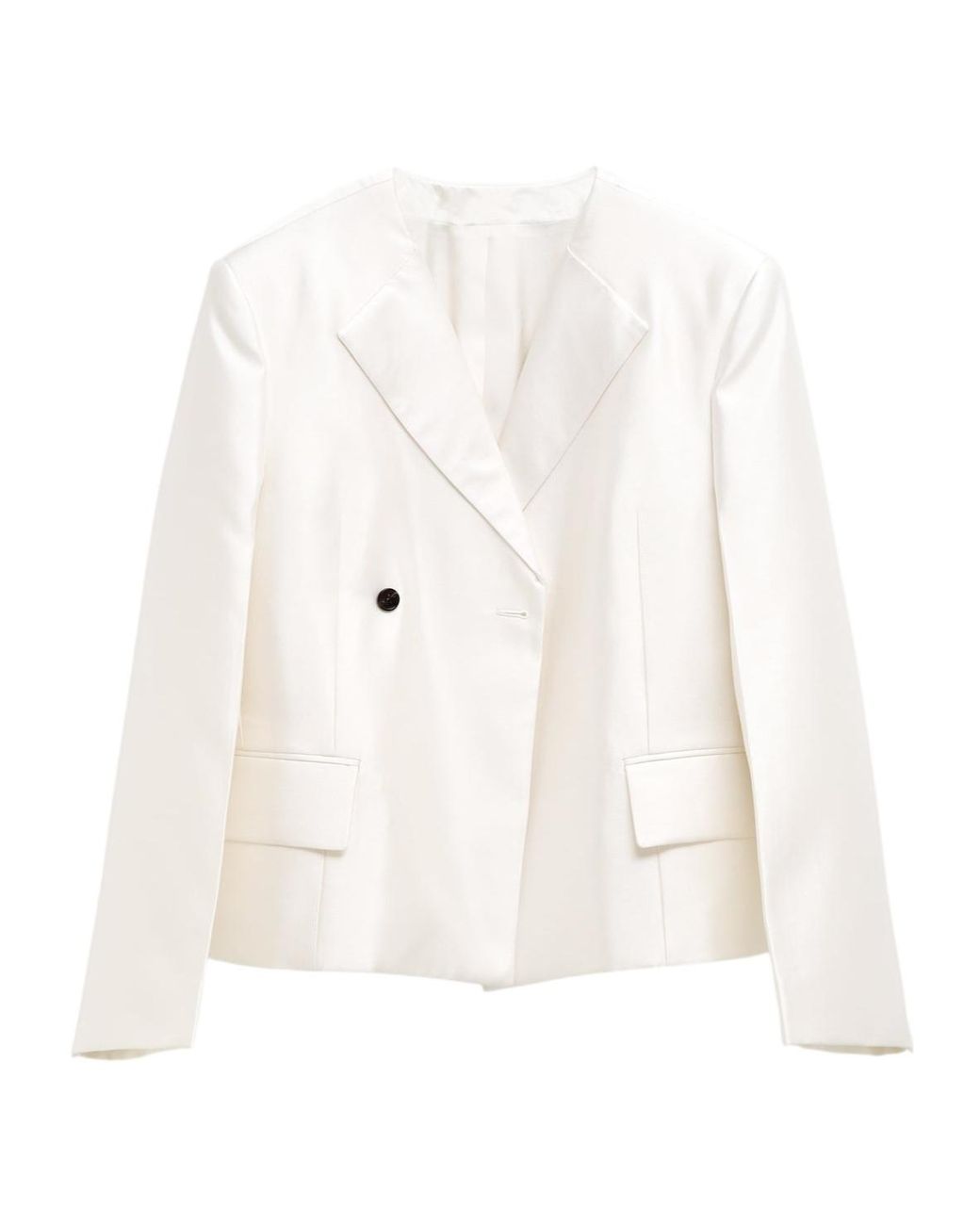 Bottega Veneta White Long-Sleeve Blazer