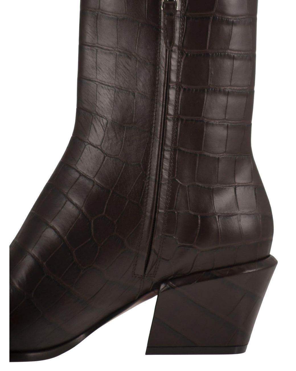 Paris Texas Brown Block-Heel Ankle Boots