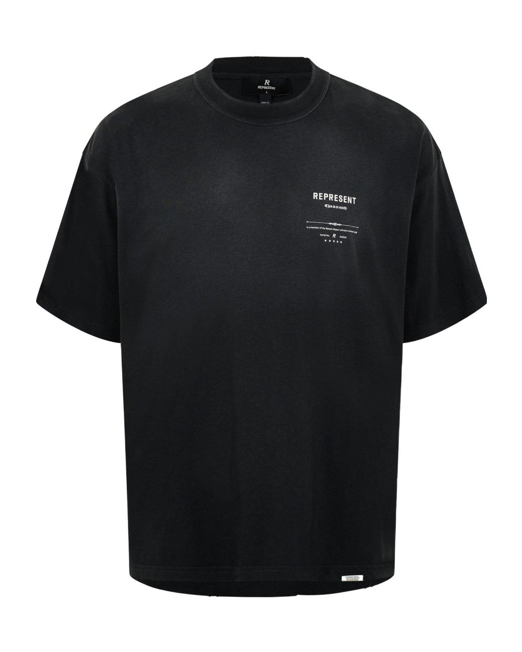 Represent Black Jersey T-Shirt for men