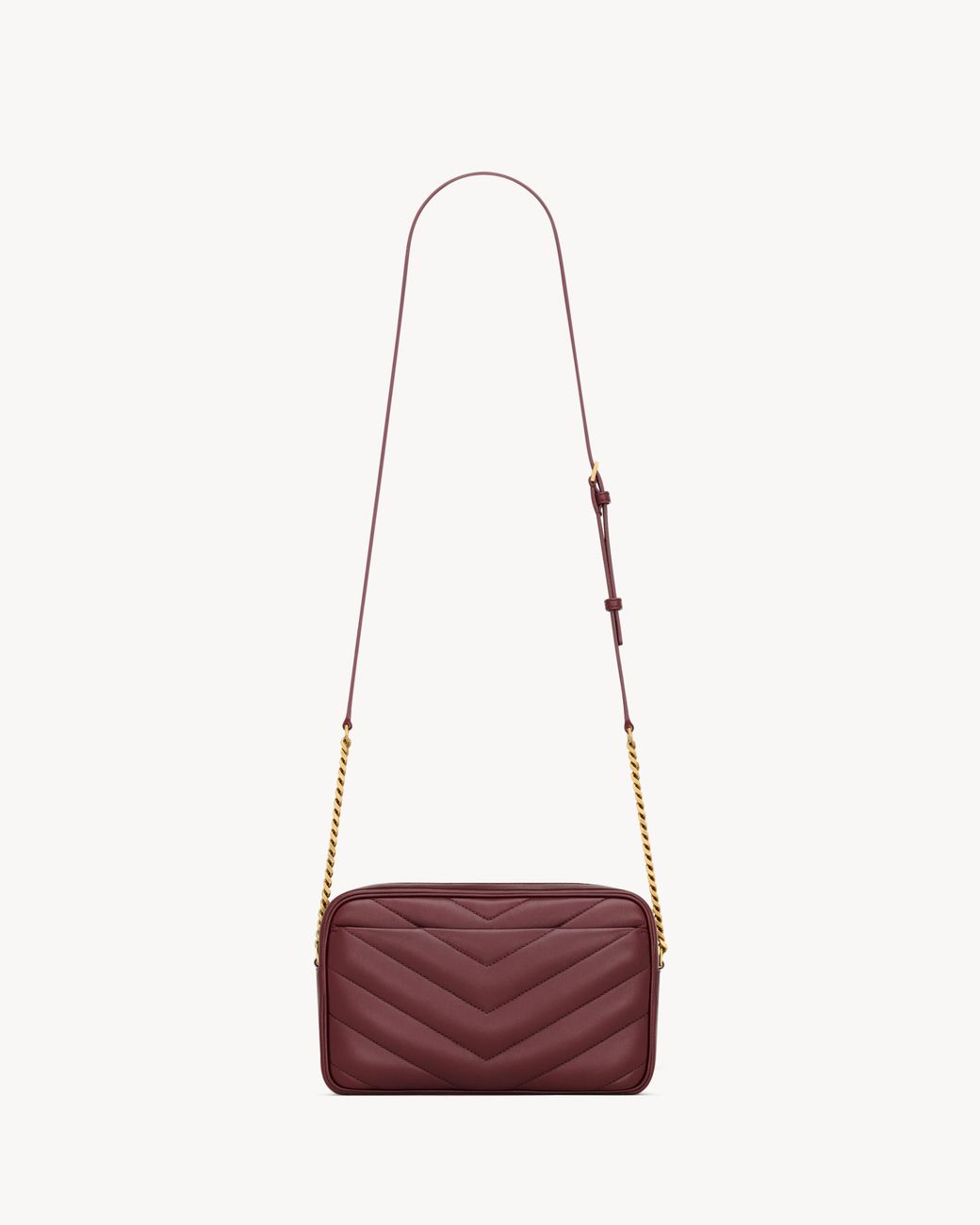 Saint Laurent White Loulou Zip-Up Camara Bag
