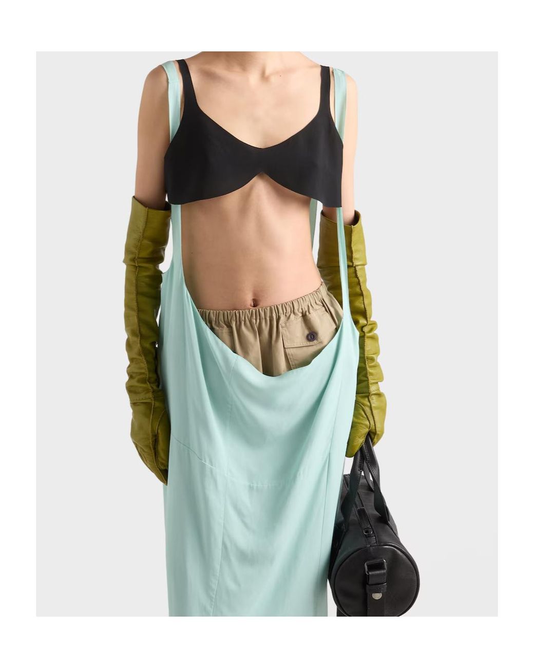 Prada Black Crepe De Chine Top
