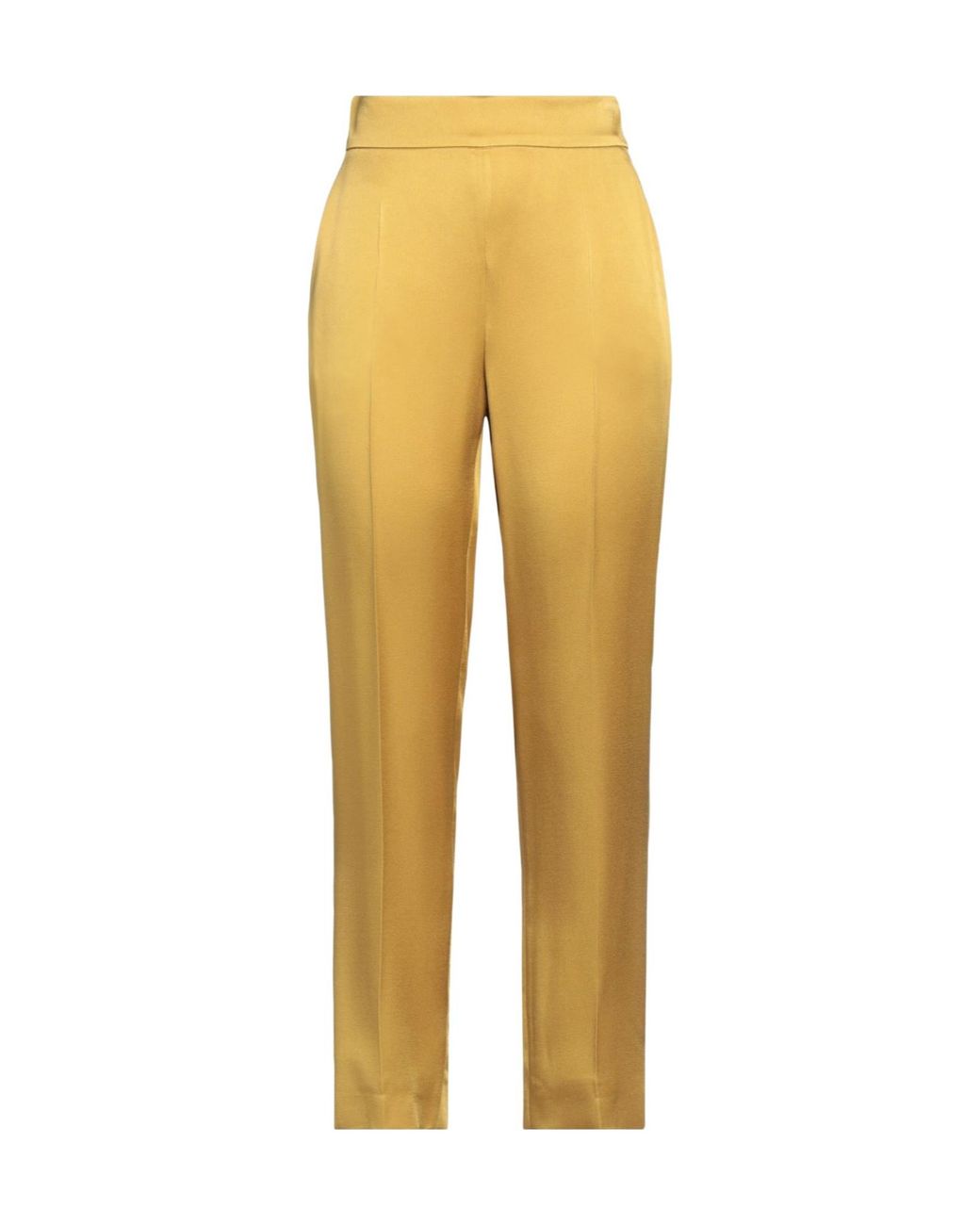 Max Mara Yellow Simple Tapered Long Pants