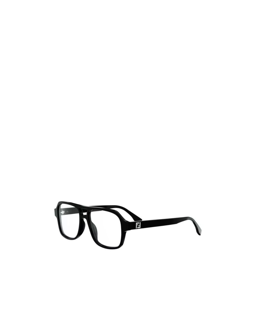 Fendi White Eyewear Square Frame Glasses for men