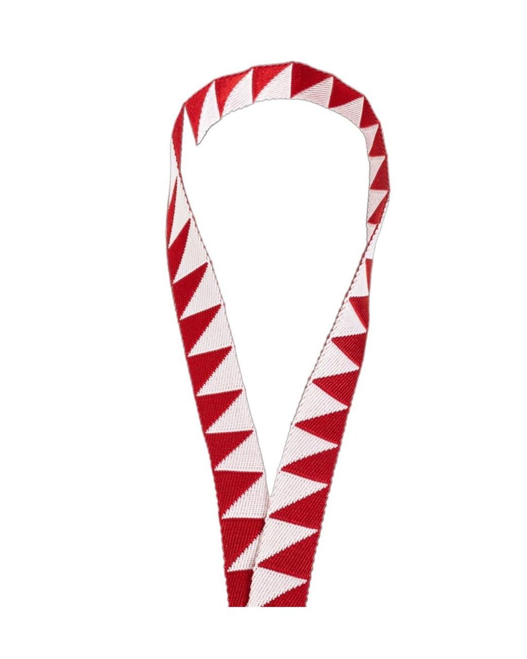 Versace Red Patterned Lanyard Keychain for men