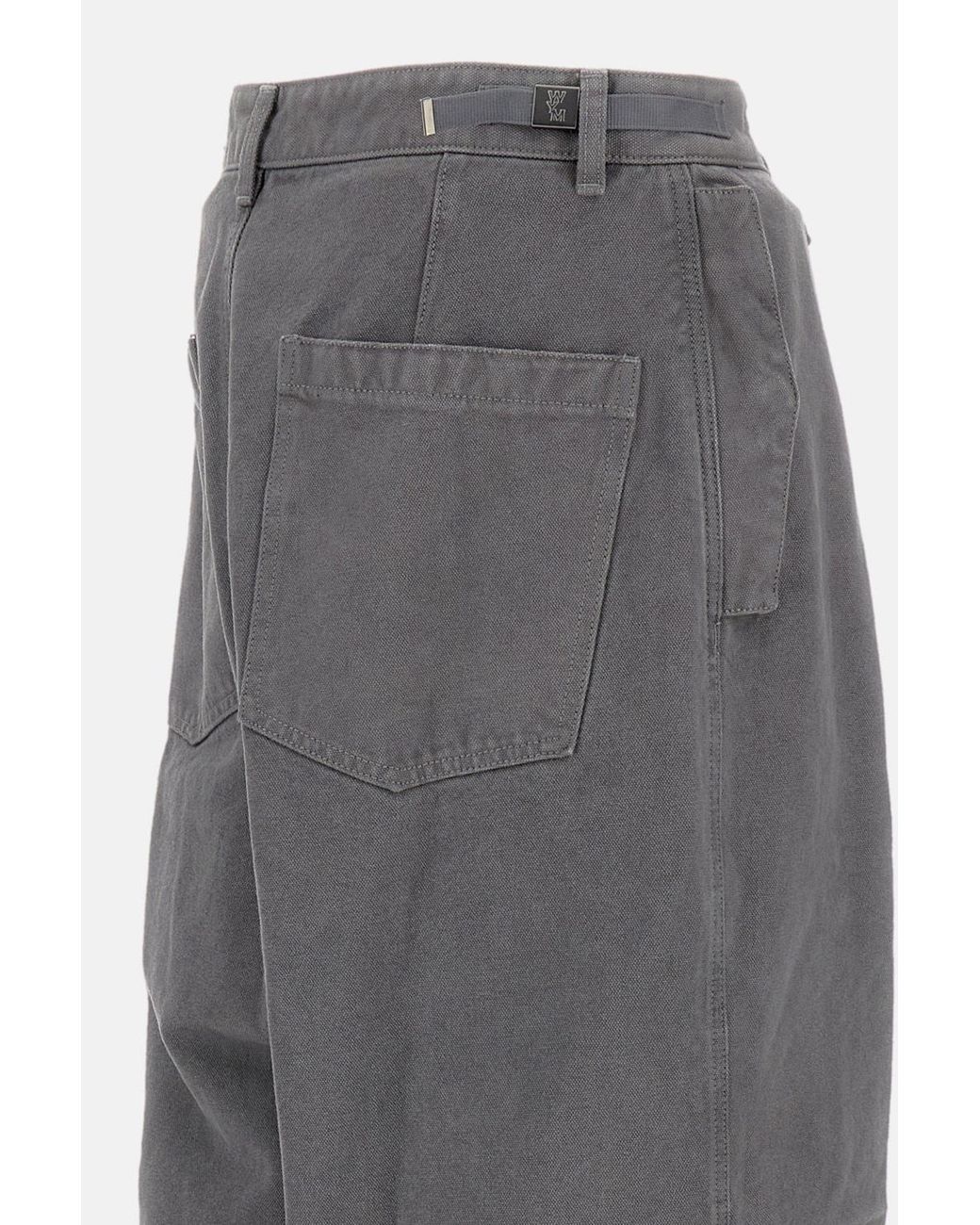 Wooyoungmi Gray Belted Straight-Leg Pants for men