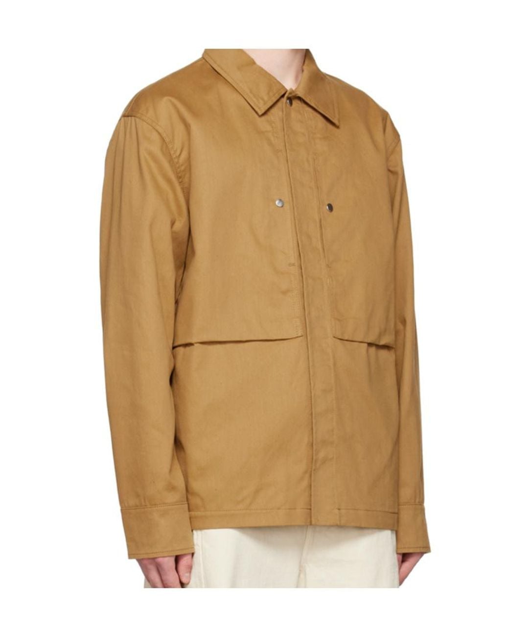 Jil Sander Natural Long-Sleeved Casual Jacket for men