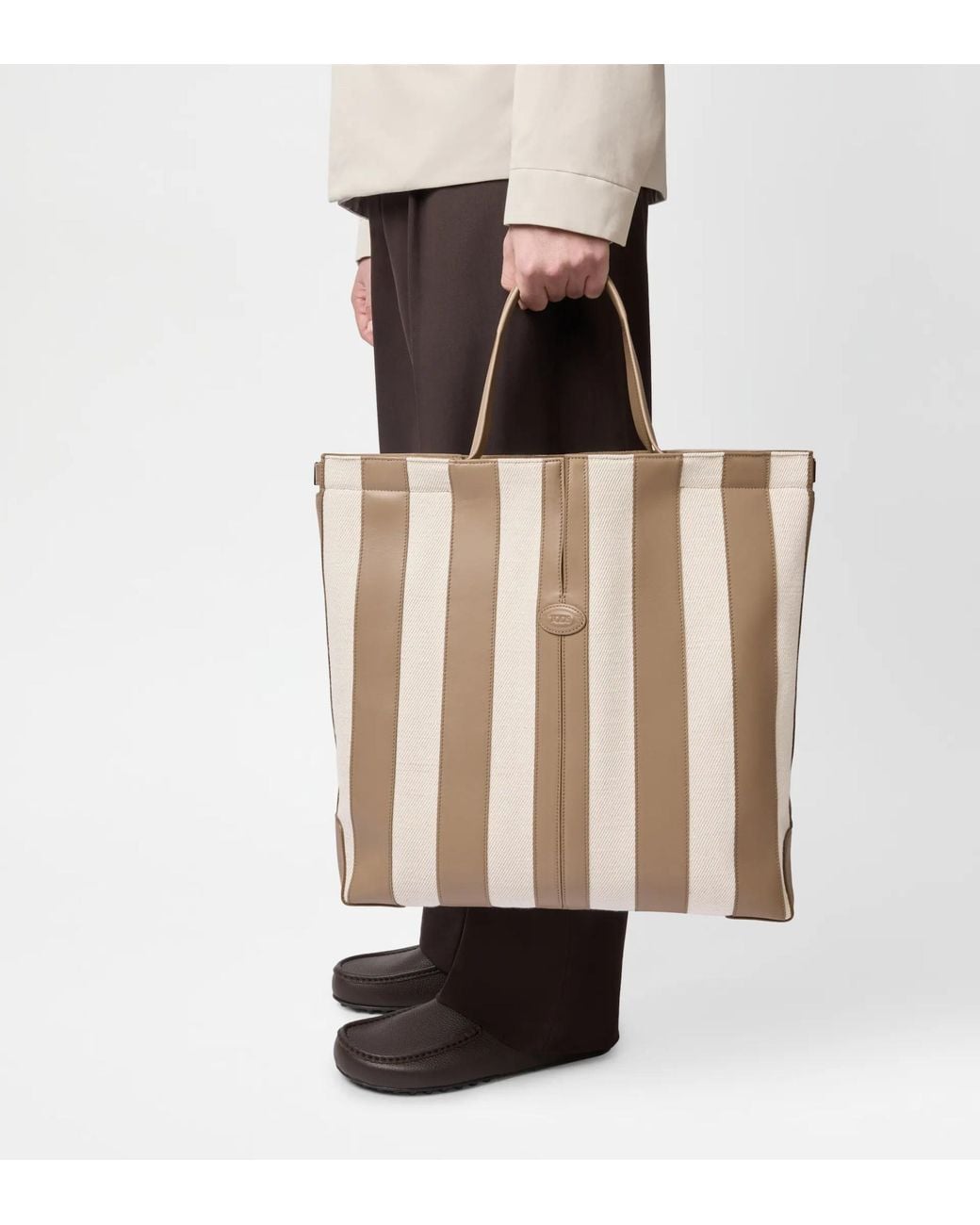 Tod's Natural Striped Handbag for men