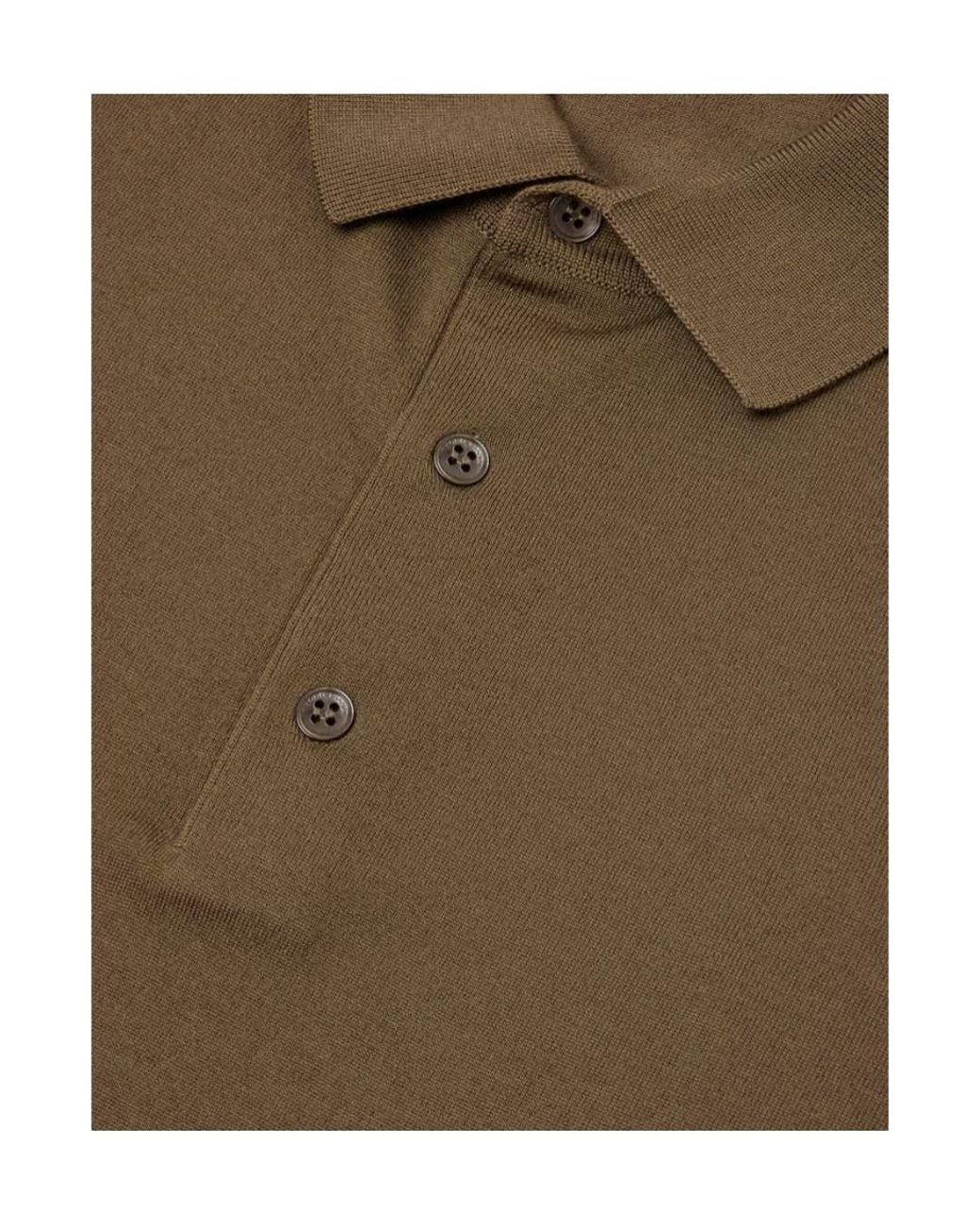 Loro Piana Green Long-Sleeve Polo-Collar Sweater for men