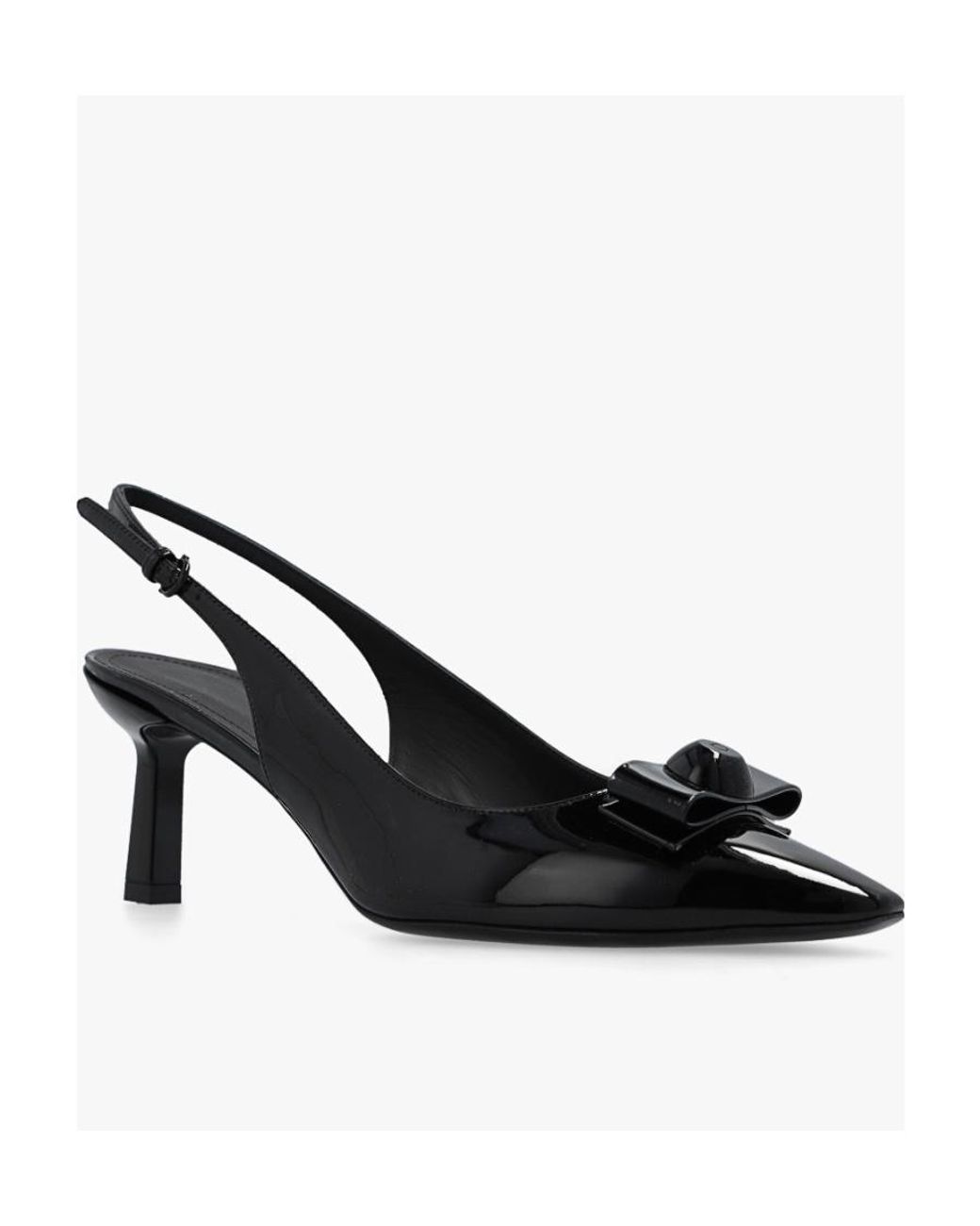 Ferragamo Black Vara Bow Slingback Pumps