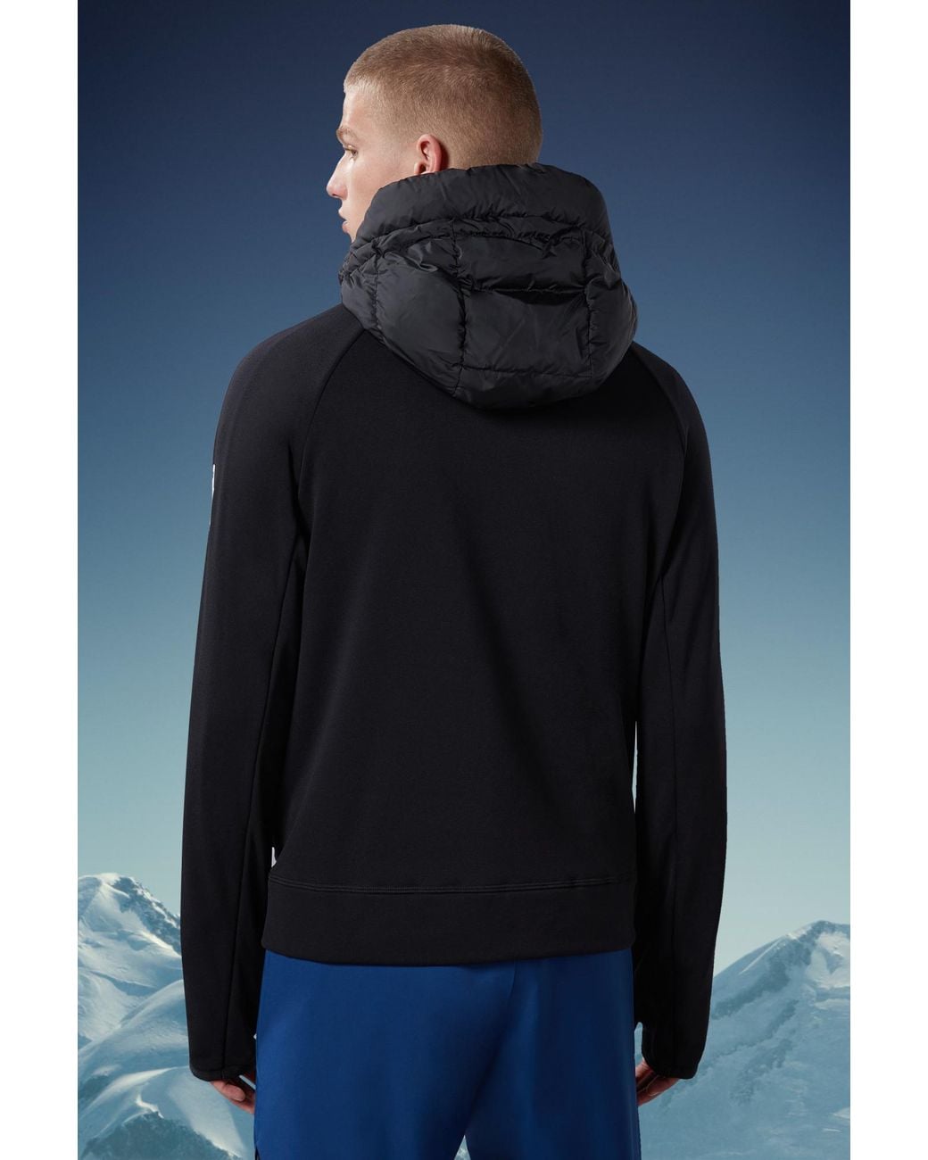 Moncler Black Grenoble Padded Zip-Up Hoodie for men