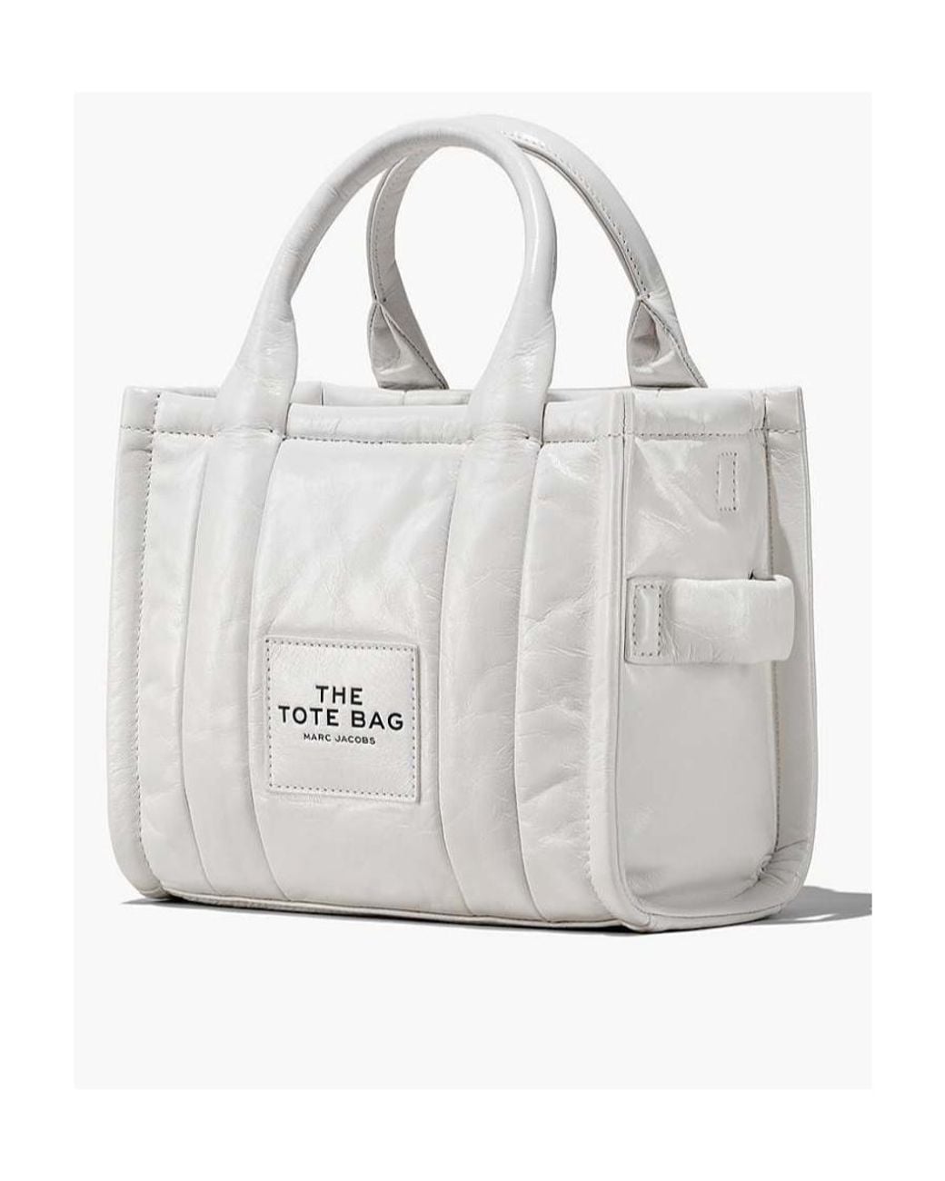 Marc Jacobs Gray Logo Patch Zipped Small Tote Bag