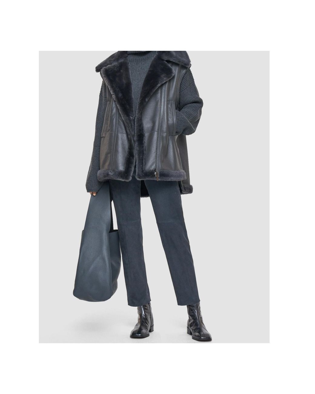 Joseph Black Side Zipper Vest