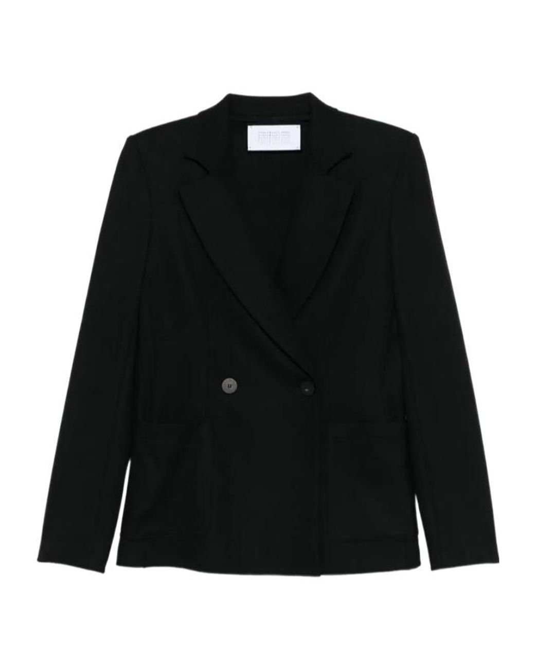 Harris Wharf London Black Double-Breasted Blazer