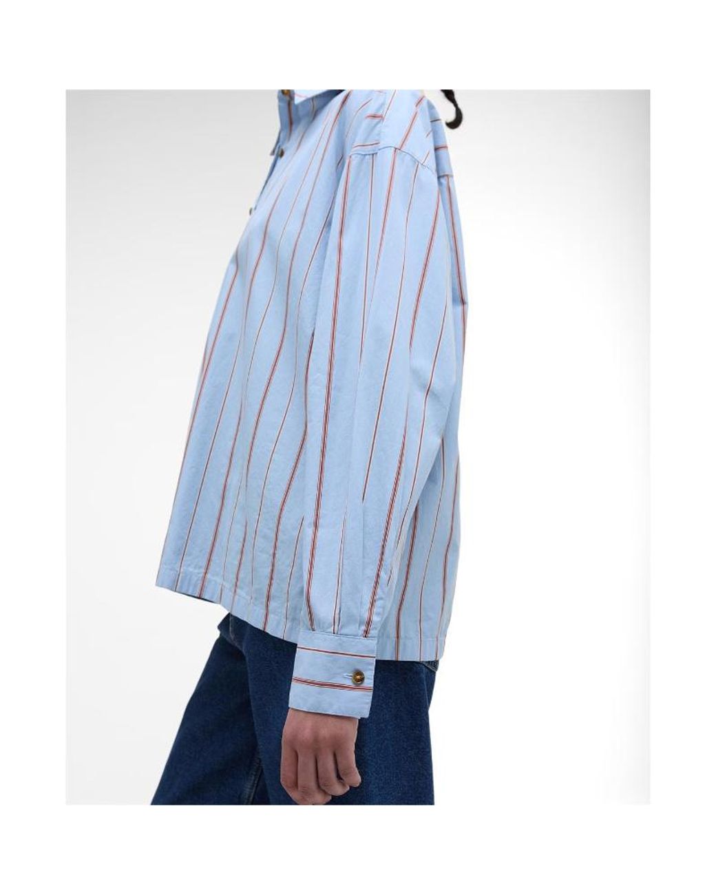 Barbour Blue Saffron Striped Relaxed Shirt