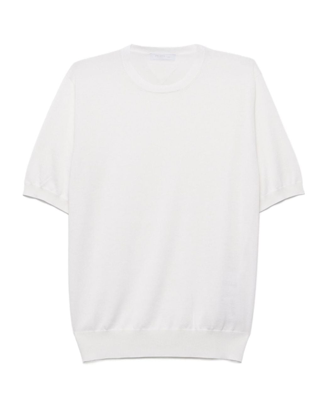 Prada White Short-Sleeve Round-Neck T-Shirt for men