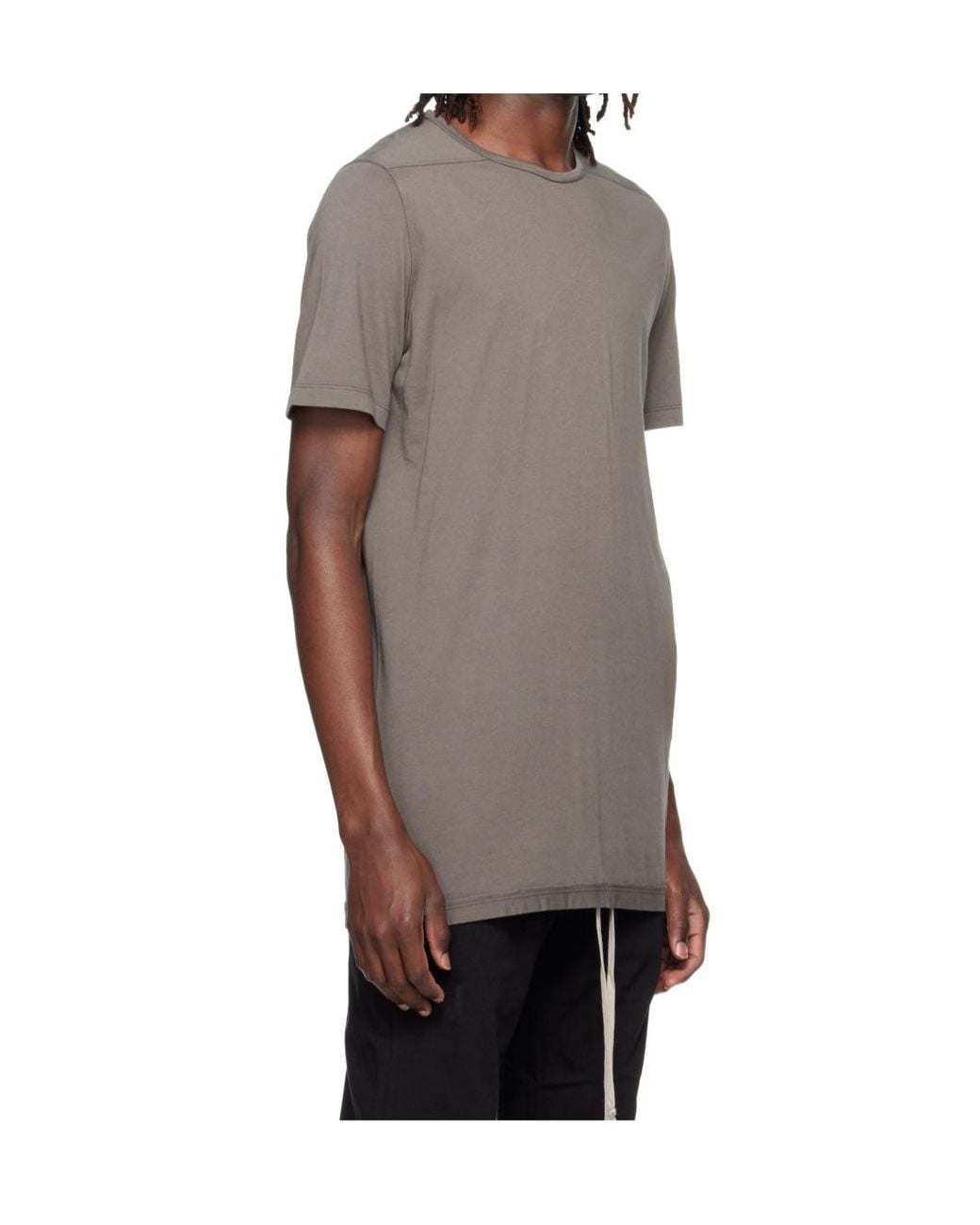 Rick Owens Gray Level T Elongated T-Shirt for men