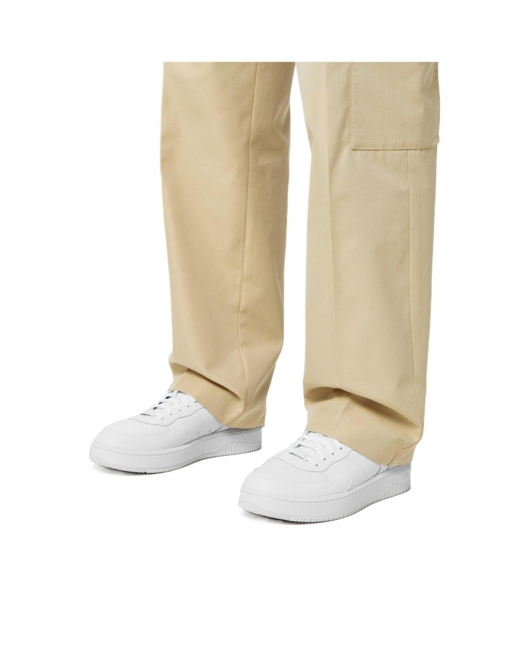 Boss White Lowtop Platform Sneaker for men