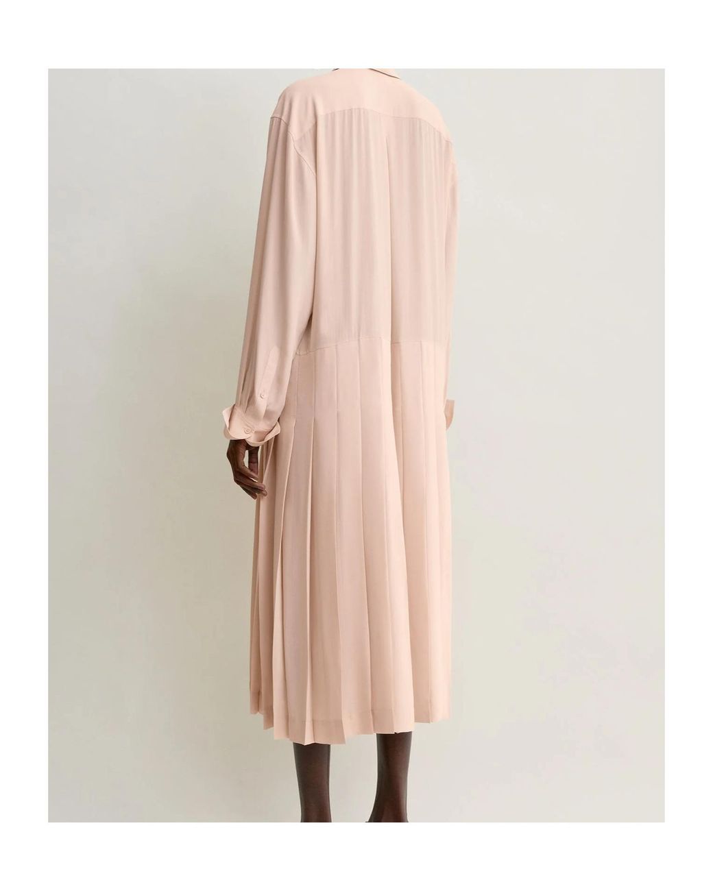 Totême Pink Pleated Midi Dress