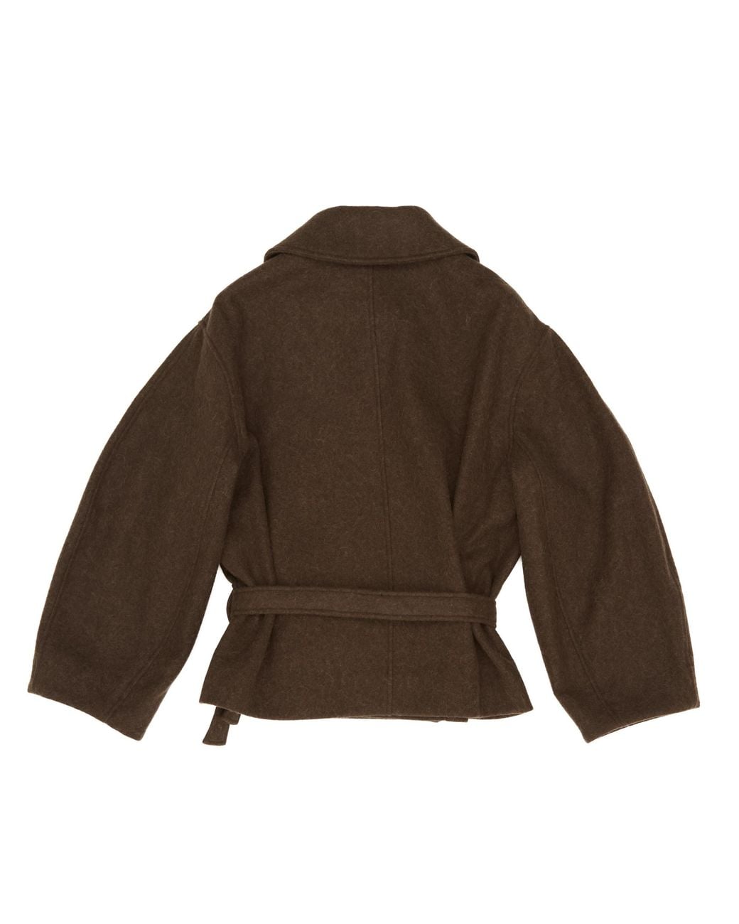 Lemaire Brown Short Wrap Coat