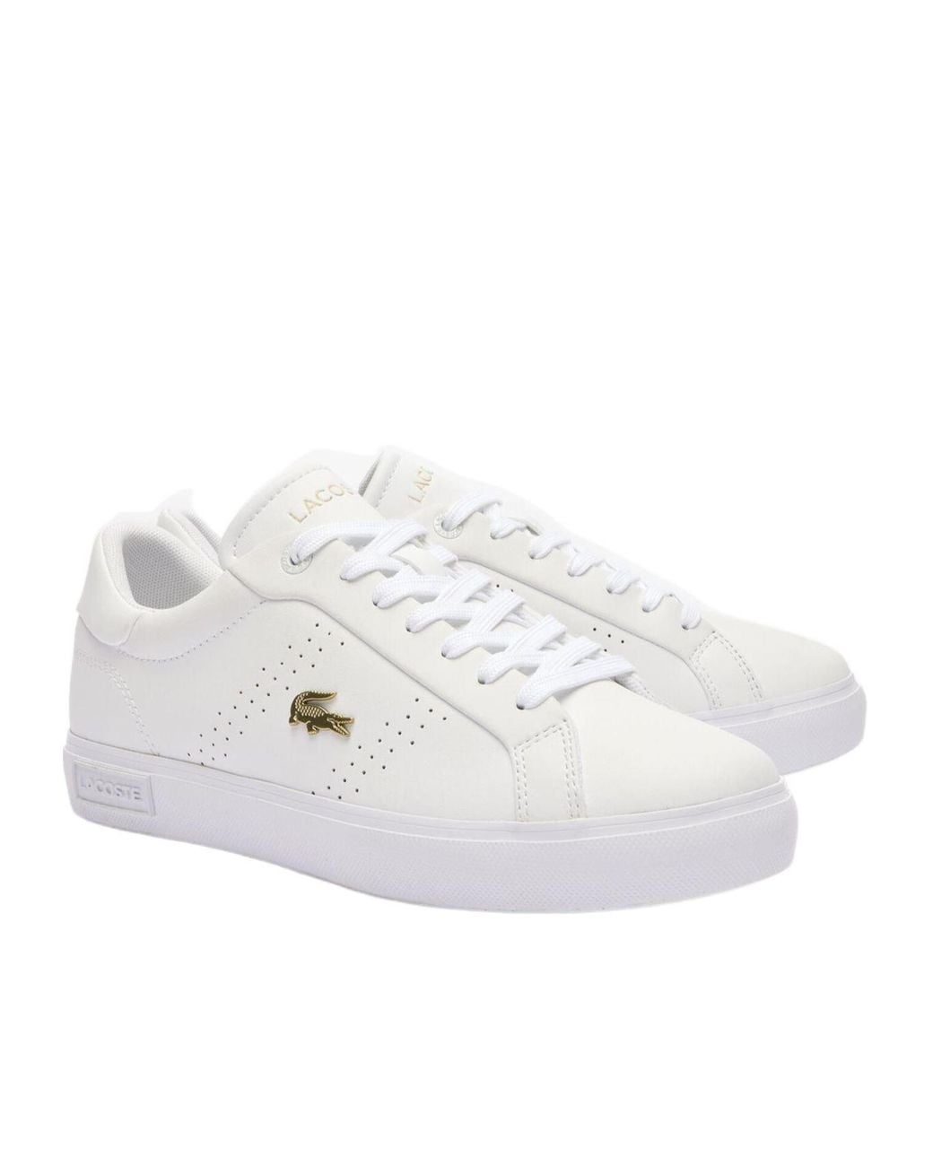 Lacoste White Simple And Casual Shoes for men